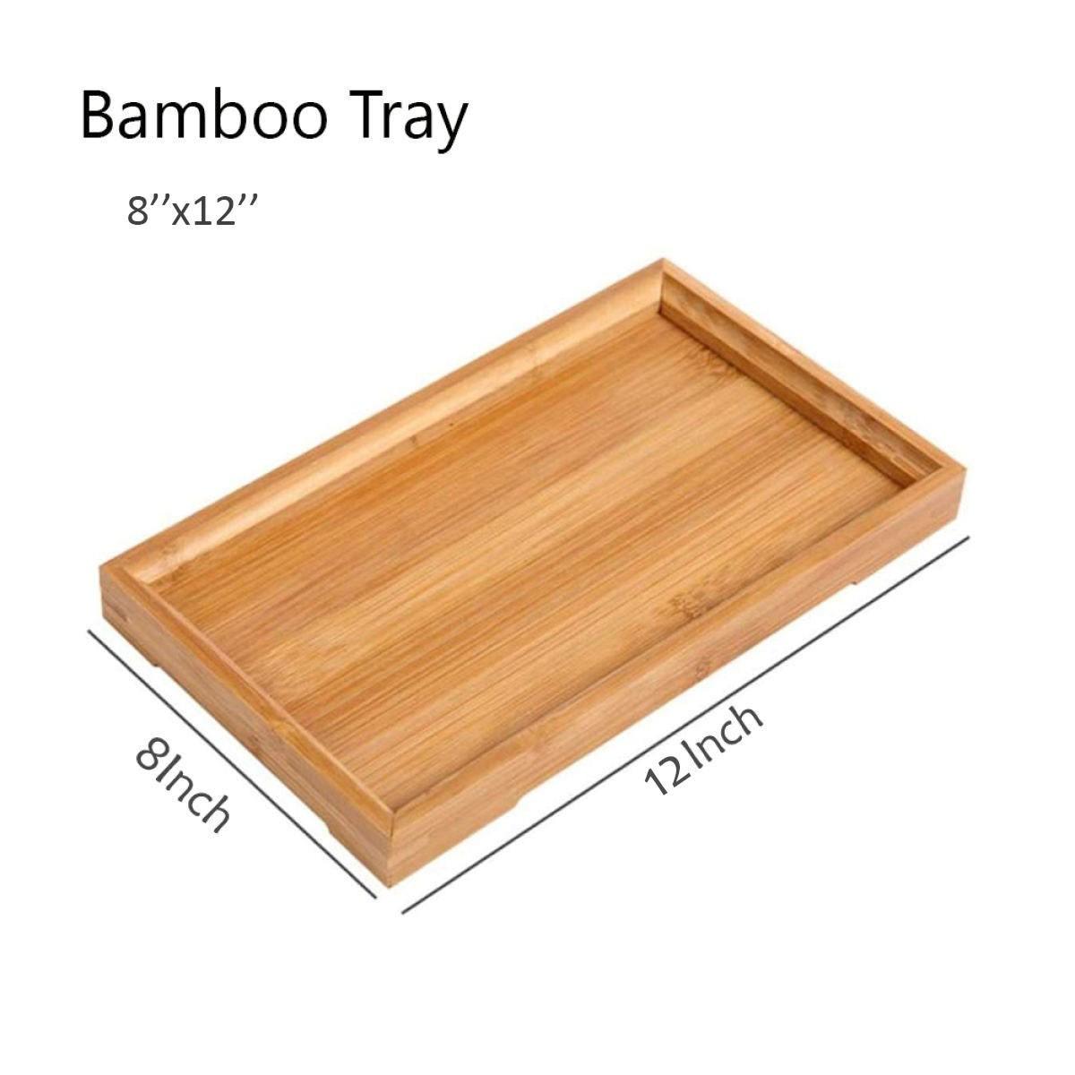 Bamboo Wood Serving Tray Tea Coffee Food Platter