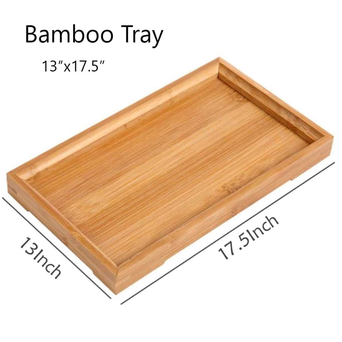 Bamboo Wood Serving Tray Tea Coffee Food Platter