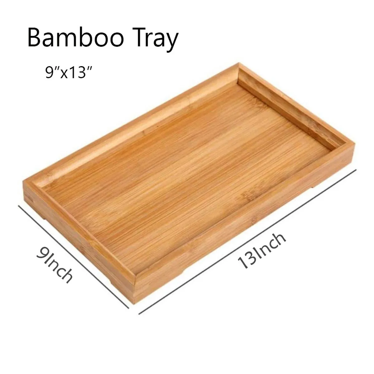 Bamboo Wood Serving Tray Tea Coffee Food Platter