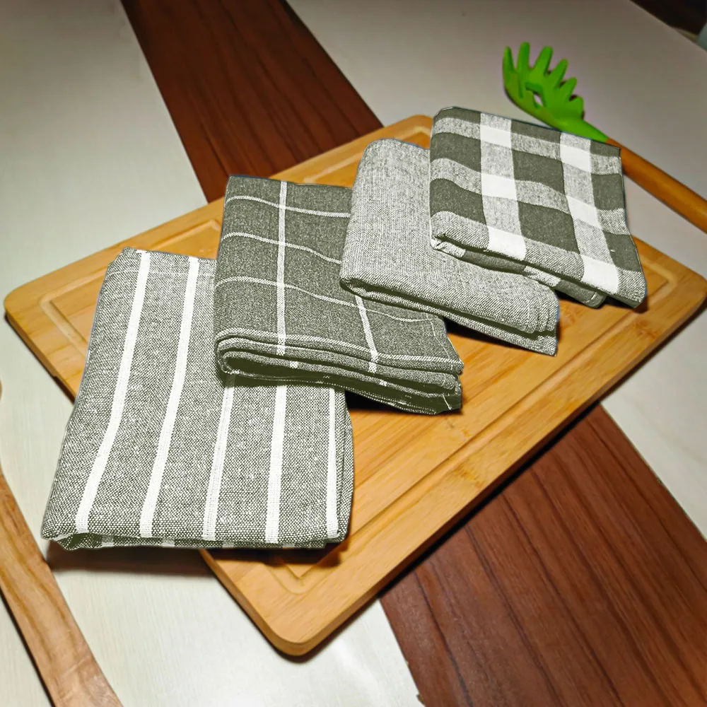 relaxsit Woven Kitchen Dishtowel , kitchen napkin, kitchen Towel 21 x 28", Set of 4 Export Quality
