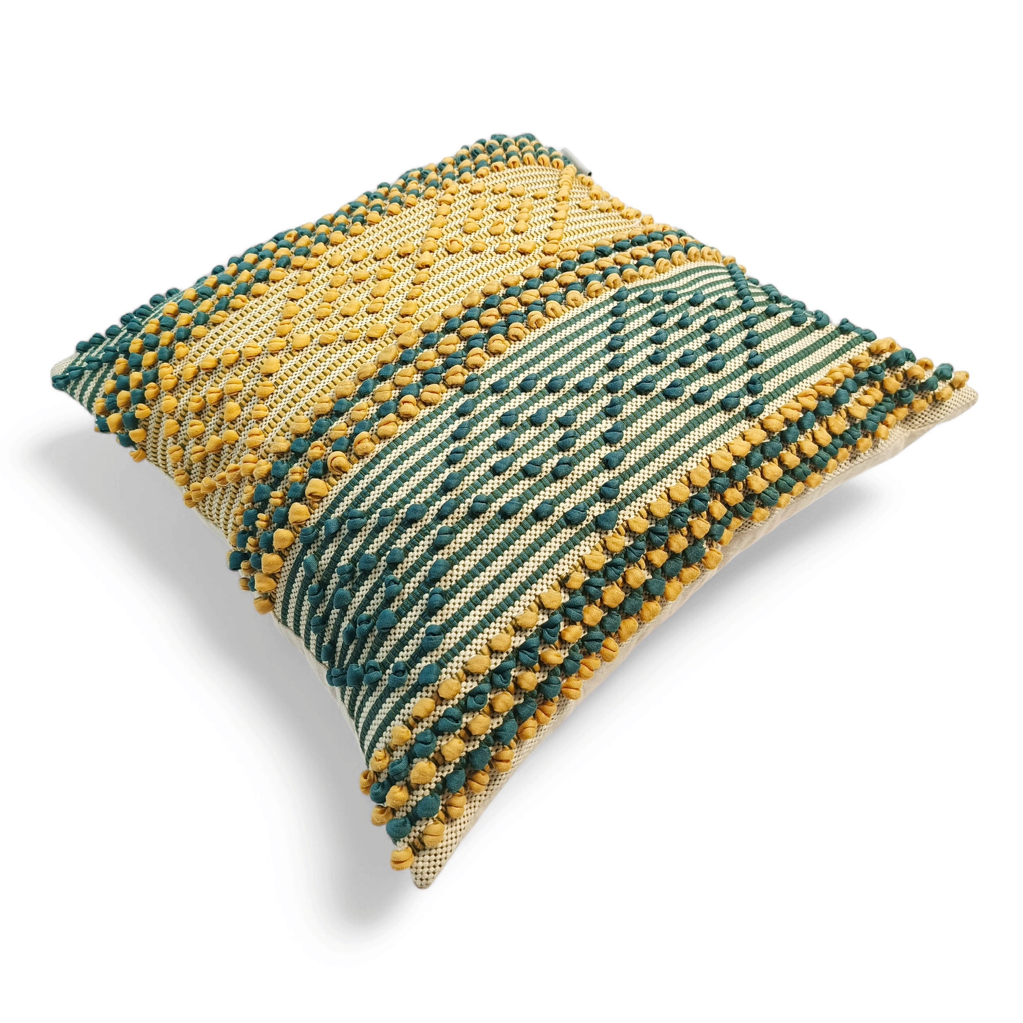 Bunti Handmade  Cushion Cover, Filled, Pack of 2, Dimension 17x17