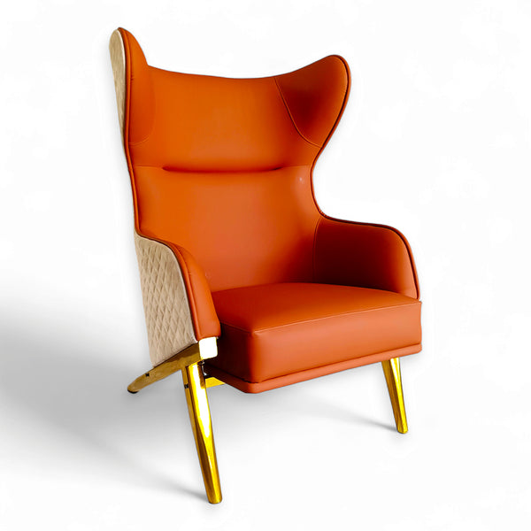 CurveLux- Modern Elegance Wing Chair