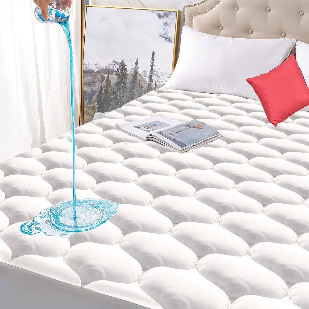 Relaxsit Quilted Mattress protector mattress pad 100% water proof high quality poly cotton (Fits very well on all mattress due to elastic corners) King