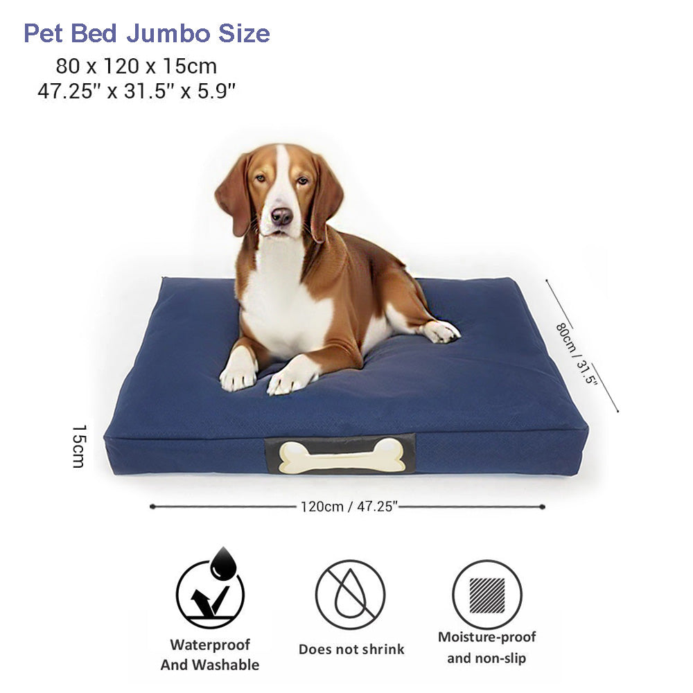 Jumbo Size  Washable Waterproof Pet Bed Filled with Beans Removable Cover for cats & Dogs