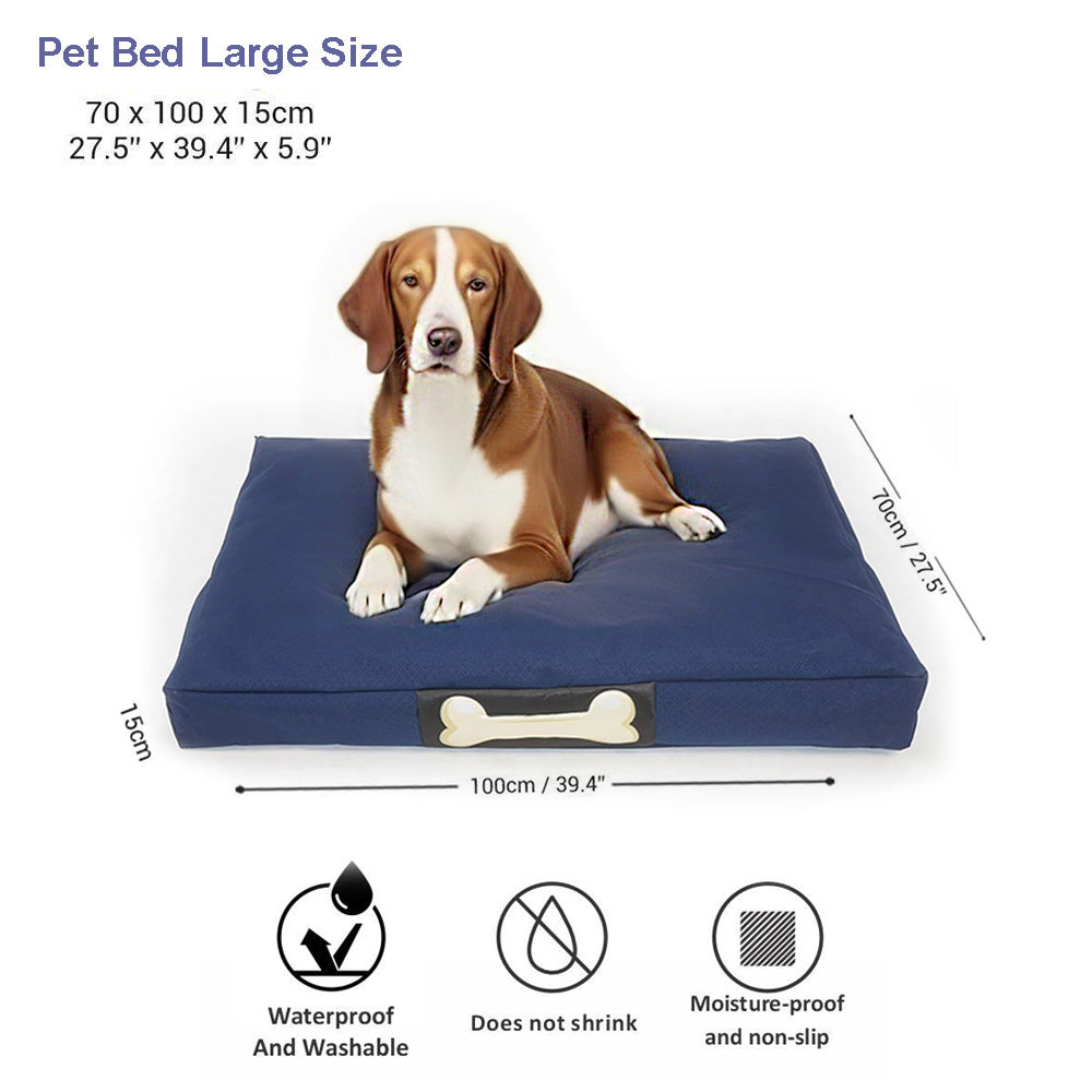 Washable Waterproof Pet Bed Large Size Filled with Beans Removable Cover for cats & Dogs Large Size