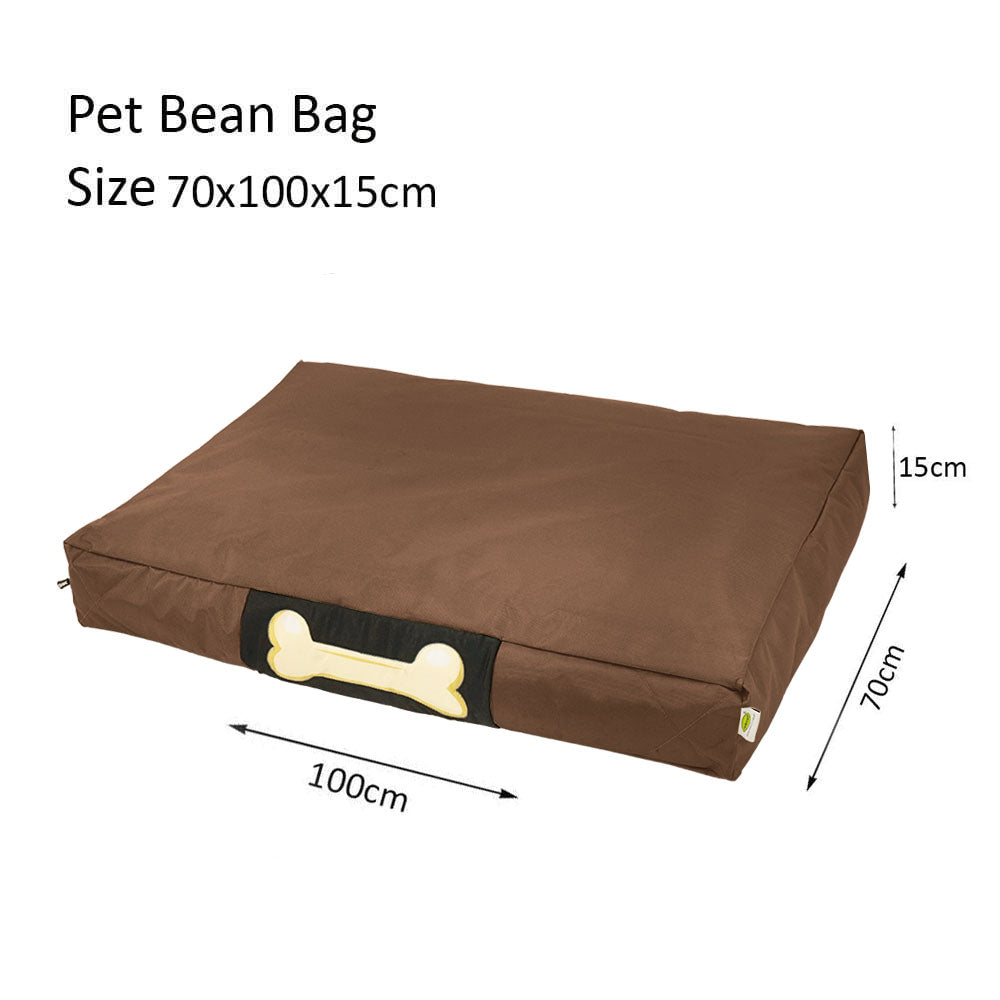 Jumbo Size  Washable Waterproof Pet Bed Filled with Beans Removable Cover for cats & Dogs