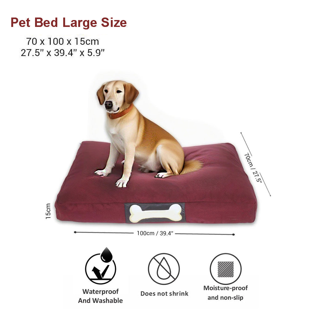 Washable Waterproof Pet Bed Large Size Filled with Beans Removable Cover for cats & Dogs Large Size