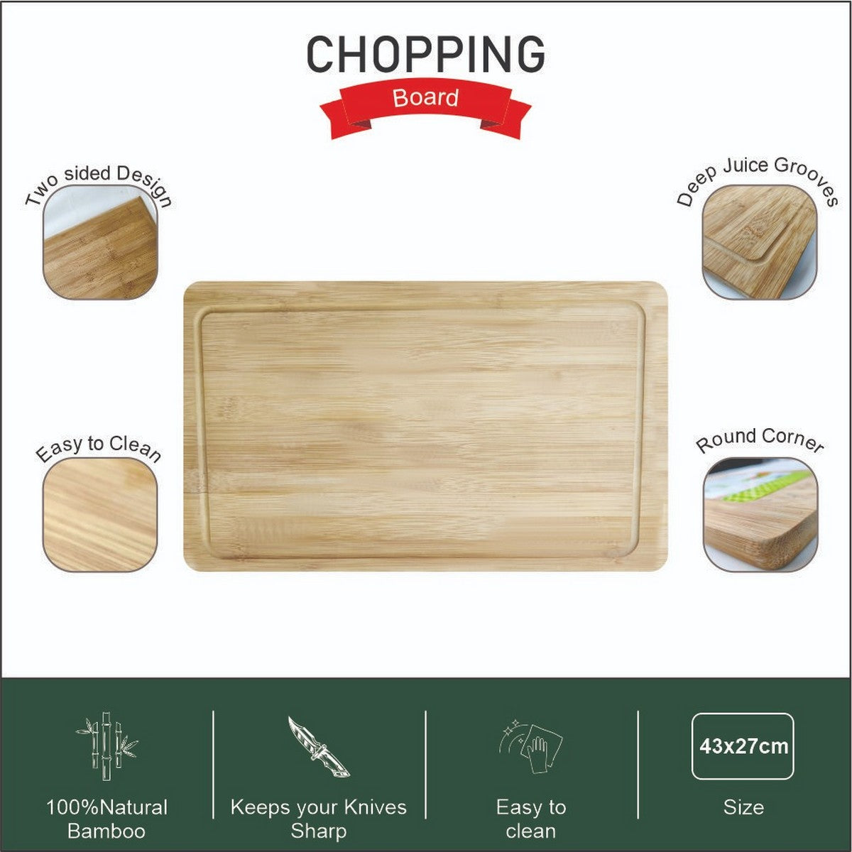 Bamboo Wooden  Chopping Board