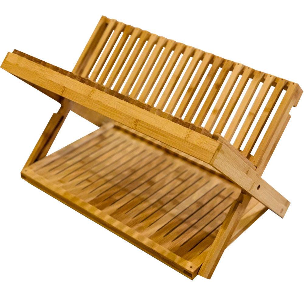 Foldable Bamboo Kitchen Holder Dish Rack - relaxsit,.official