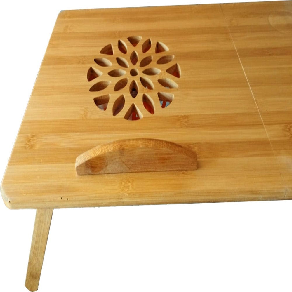 Bamboo Laptop Table with fan -Relaxsit