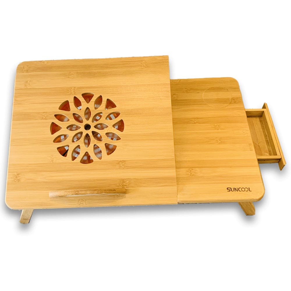 Bamboo Laptop Table with fan -Relaxsit